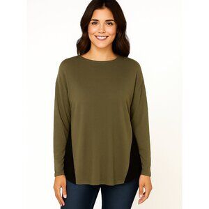 NWT American High Sweater w/ Lace Side Panel Olive Green XL